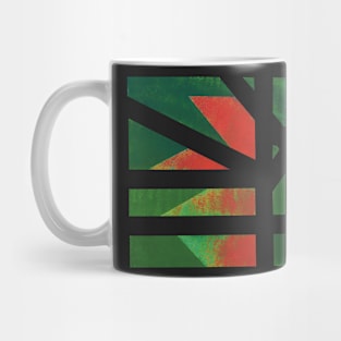 View of Abstract Christmas flower in red Mug